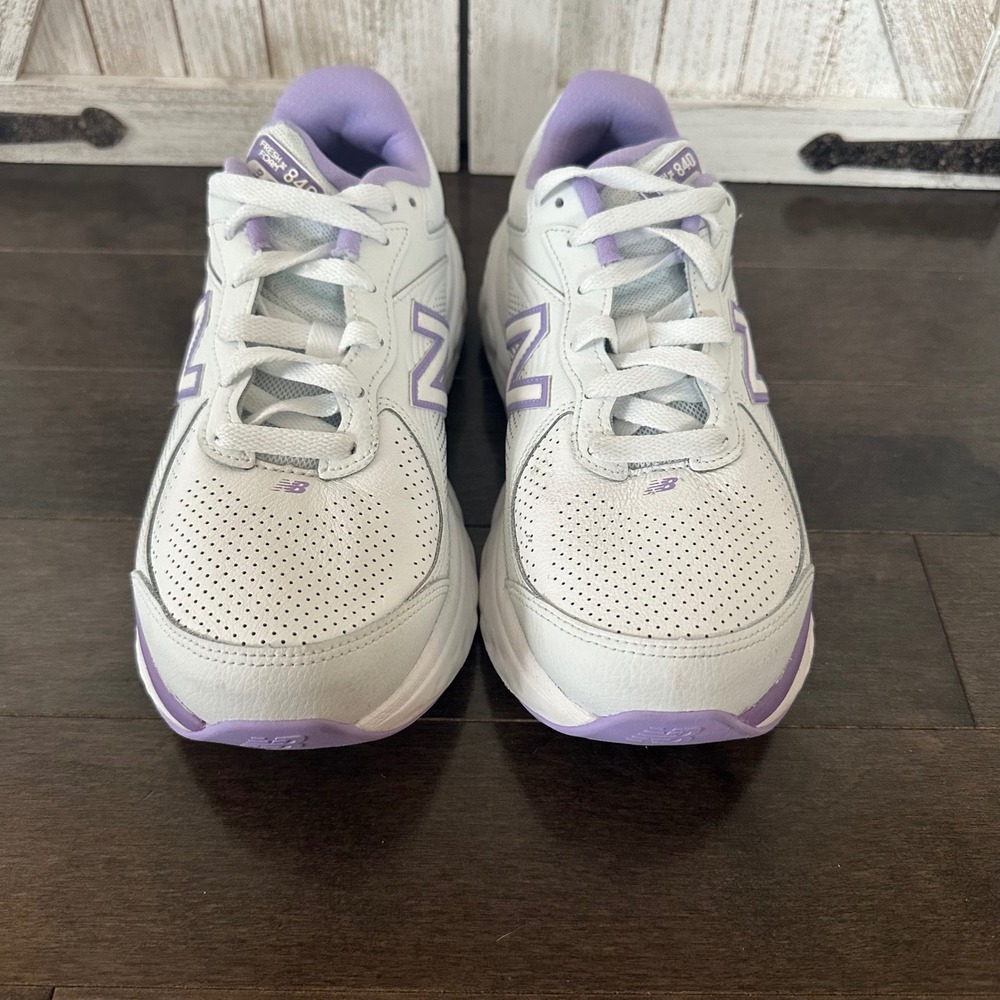 New Balance Womens Fresh Foam X 840F Running Walking Comfort‎ White Lilac 8.5 2E